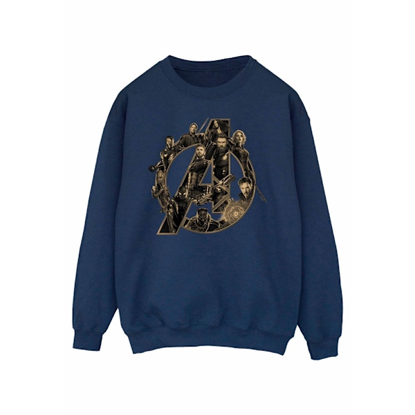 Avengers Infinity War Herr Logotyp Sweatshirt L Marinblå Navy Blue L