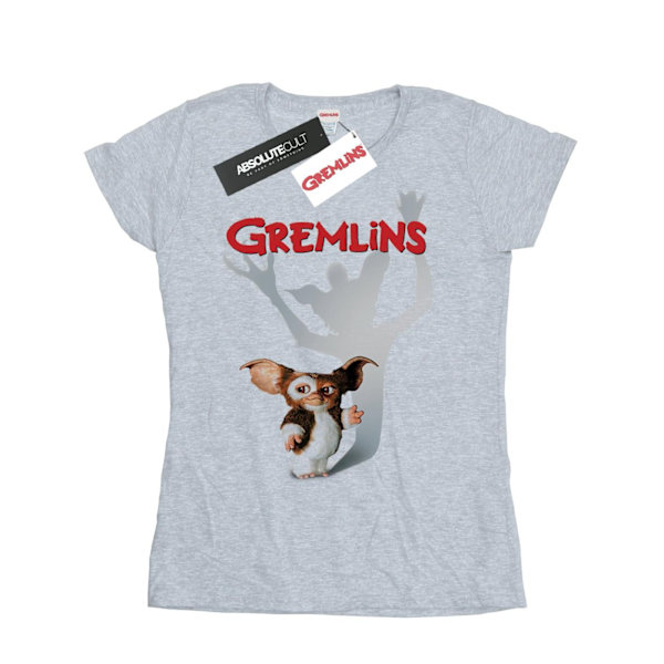 Gremlins Dam/Kvinnor Gizmo Skugga Bomull T-shirt M Sports Grå Sports Grey M