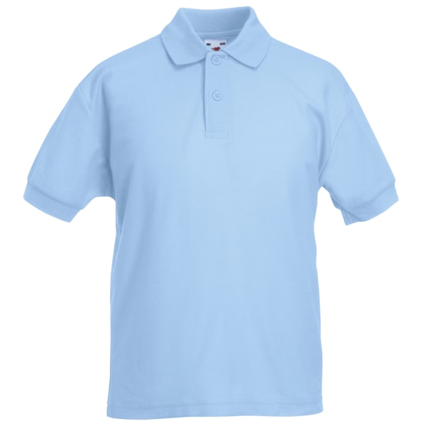 Fruit of the Loom Barn/Barn Pique Kortärmad Poloskjorta Sky Blue 3-4