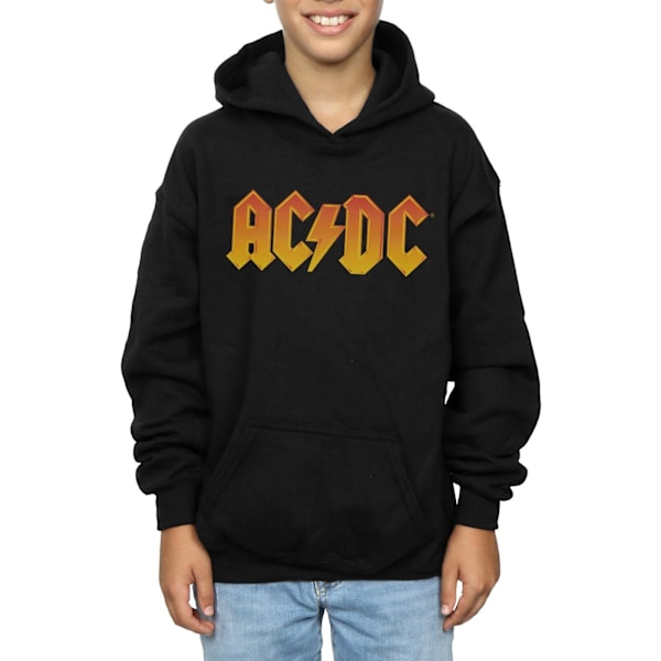 AC/DC Pojkar Fire Logo Hoodie 7-8 År Svart Black 7-8 Years