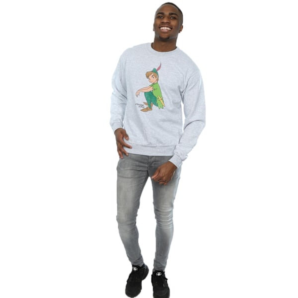 Peter Pan Herr Klassisk Sweatshirt S Ljusgrå Heather Grey S
