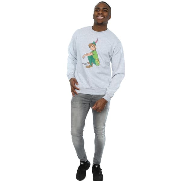 Peter Pan Klassisk Tröja för Herr XL Heather Grey Heather Grey XL