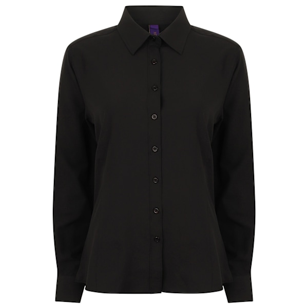 Henbury Dam/Damer Fukttransporterande Långärmad Skjorta 4XL B Black 4XL
