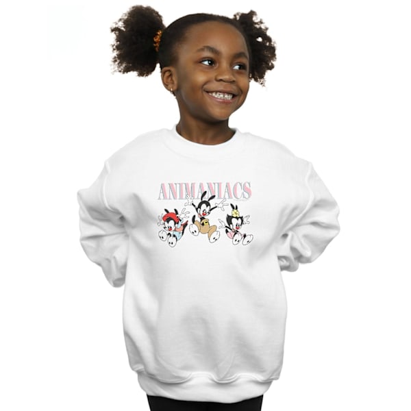 Animaniacs Girls Group Jump Sweatshirt 7-8 år Vit White 7-8 Years