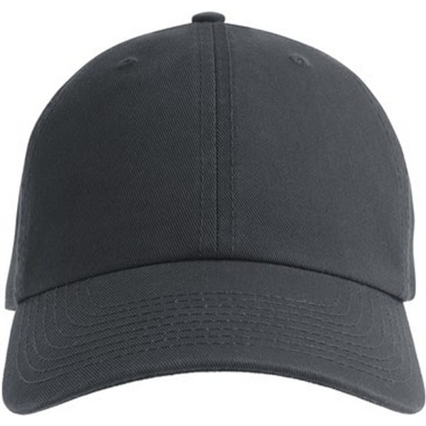 Atlantis Unisex Fraser 6-panelad keps i ekologisk bomull Dark Grey One Size