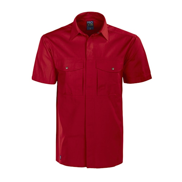 Projob Herr Kortärmad Skjorta XL Röd Red XL