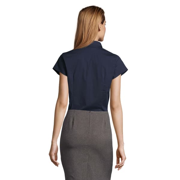 SOLS Dam/Dam Excess Stretch Kortärmad Blus M Mörk B Dark Blue M