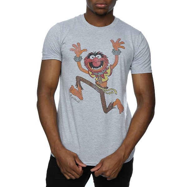 The Muppets Mens Classic Animal Heather T-Shirt XXL Heather Gre Heather Grey XXL