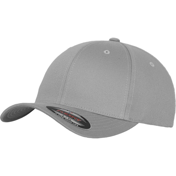 Yupoong Flexfit Fitted Baseball Cap LXL Silver för män Silver LXL