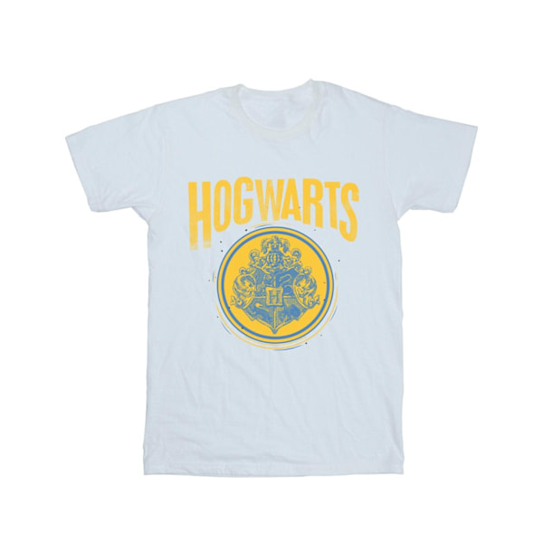 Harry Potter T-shirt för män med Hogwarts cirkelvapen, vit, storlek M White M