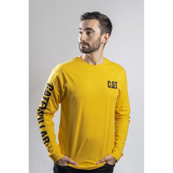 Caterpillar C1510034 TRADEMARK T-SHIRT / Herr Toppar L Gul Yellow L