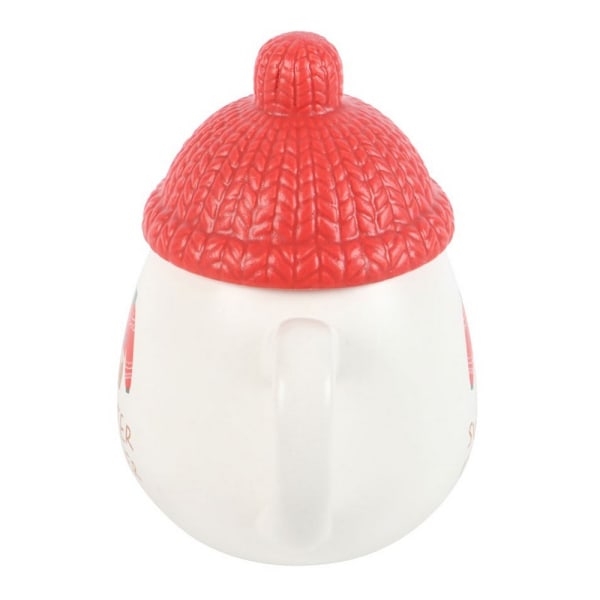 Något Annorlunda Tröja Väder Mugg Med Lock Ett Storlek Vit White/Red One Size