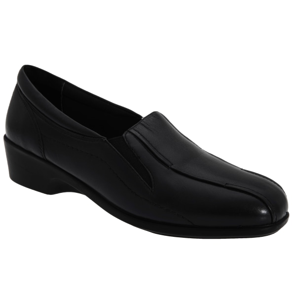 Mod Comfys Dam/Dam Flexible Slip-On Twin Gusset Shoes 4 U Black 4 UK