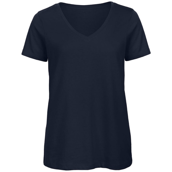 B&C Dam/Damer Favourite Organic Cotton V-Neck T-Shirt S Nav Navy Blue S