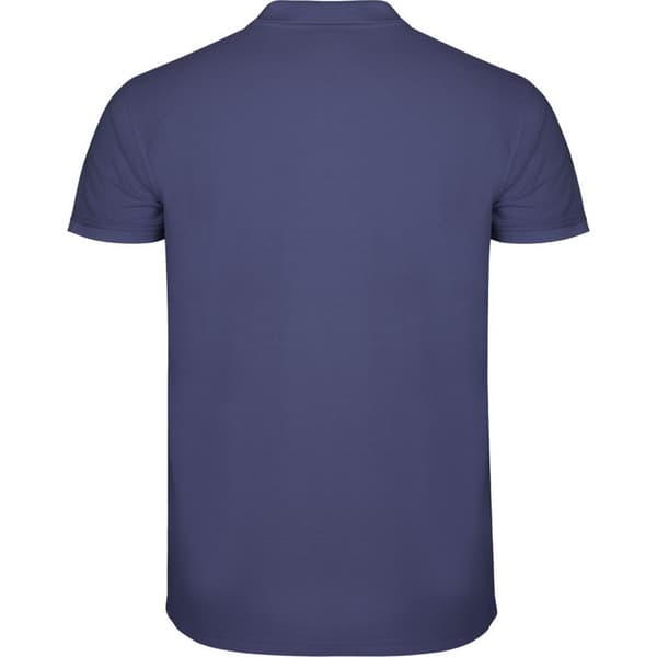 Roly Star Pikétröja Kortärmad Herr S Blå Denim Blue Denim S
