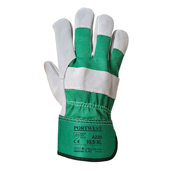 Portwest Unisex Vuxen A220 Premium Kromläder Riggerhandskar Green XL