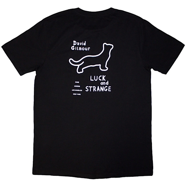 David Gilmour Unisex Vuxen Luck & Strange Svart Katt Strat Rygg Black XXL