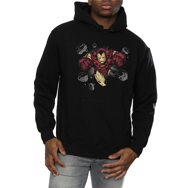 Marvel Herr Iron Man Rocks Hoodie M Svart Black M