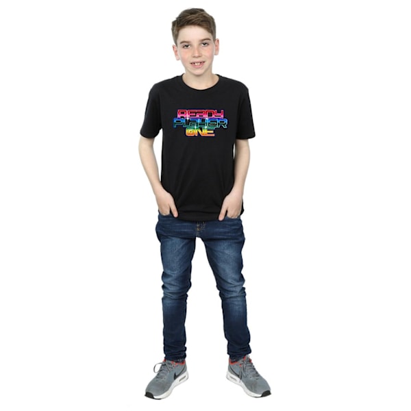 Ready Player One Boys Rainbow Logo T-Shirt 5-6 år Svart Black 5-6 Years