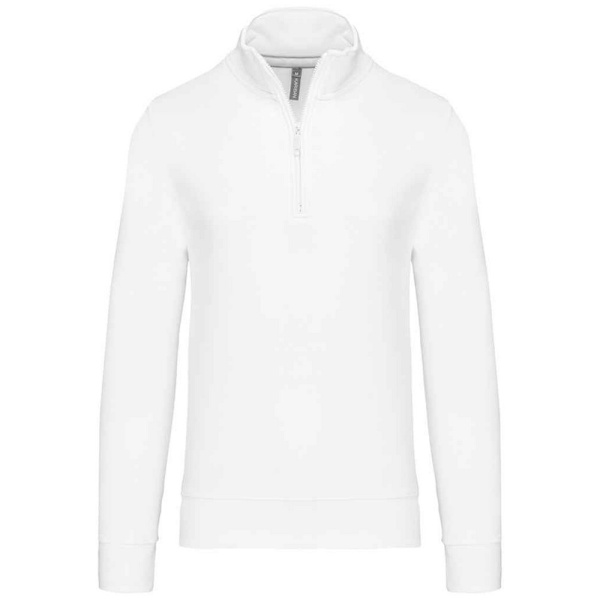 Kariban Herr Zip Neck Sweatshirt L Vit White L