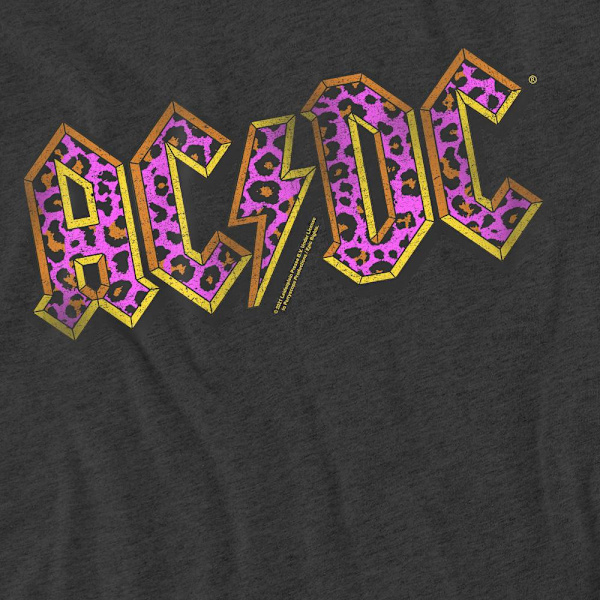 AC/DC Unisex Vuxen Djurmönstrad T-Shirt XXL Kolgrå Charcoal XXL