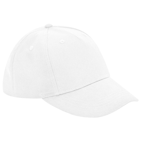 Beechfield Barnens/Barnens Ekologisk Bomull 5 Panel Baseball Cap O White One Size