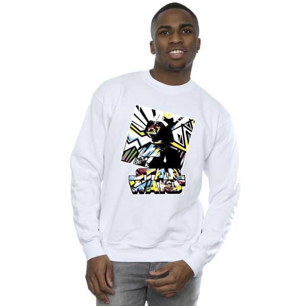 Star Wars Herr Vader Vattenfärg Pop Art Sweatshirt L Vit White L