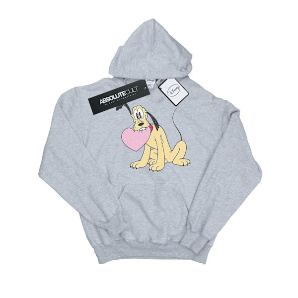 Disney Dam/Kvinnor Pluto Love Heart Hoodie L Sports Grey Sports Grey L