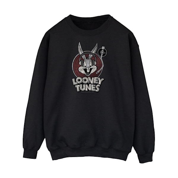 Looney Tunes Herr Bugs Bunny Cirkellogotyp Sweatshirt M Svart Black M