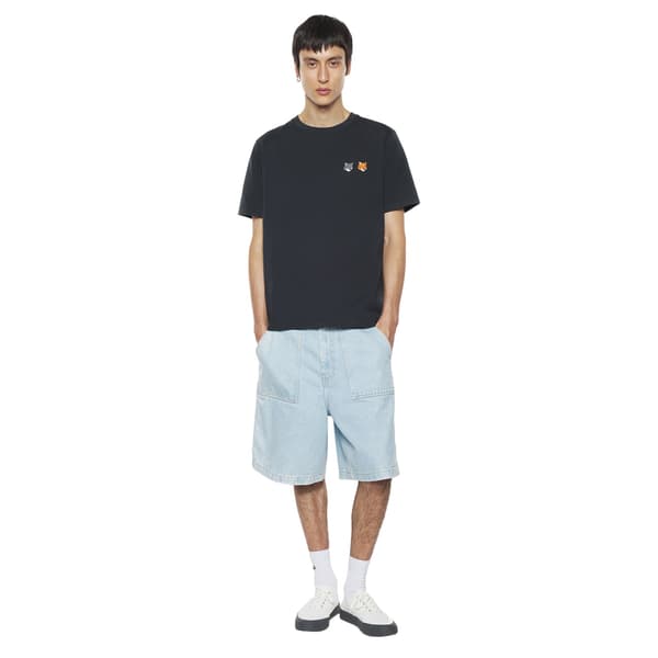 Maison Kitsuné Herr Double Fox T-Shirt M Antracit Anthracite M