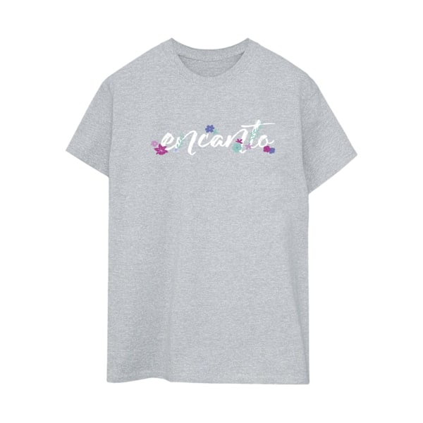 Disney Dam/Kvinnor Encanto Logo Bomull Boyfriend T-Shirt XL S Sports Grey XL