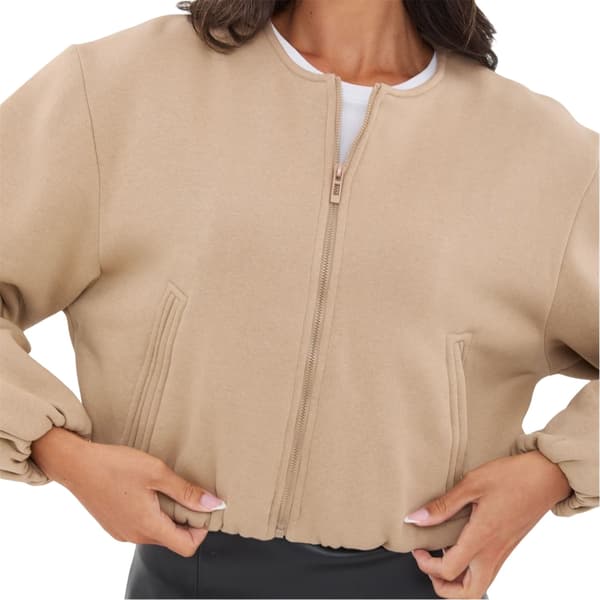 I Saw It First Bomberjacka för damer med elastisk nederkant 14 U Taupe 14 UK