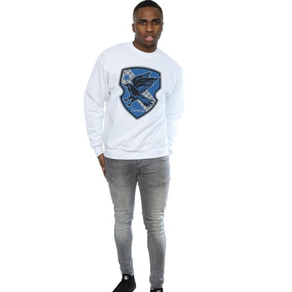 Harry Potter Herr Ravenclaw Crest Flat Sweatshirt M Vit White M