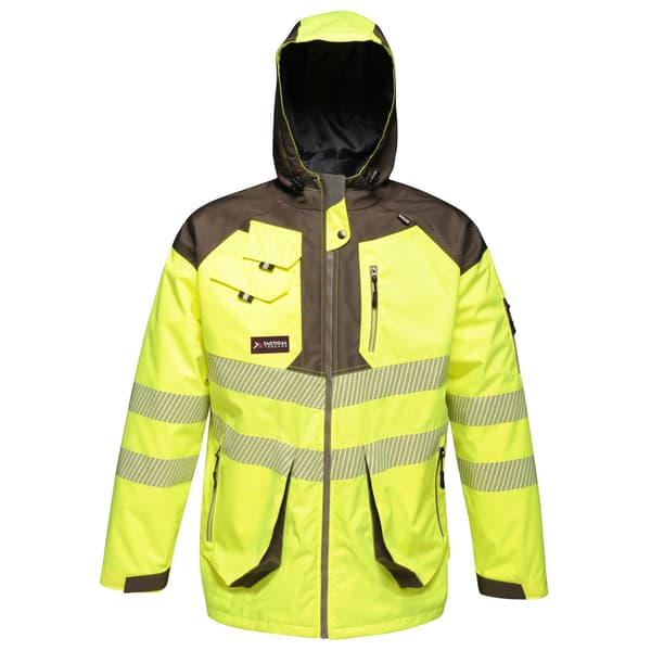Regatta Professional Hi-Vis Reflex Vattentät Jacka Herr S Orange/Grey S