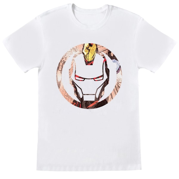 Marvel Girls Iron Man Montage Symbol Bomull T-shirt 9-11 år White 9-11 Years
