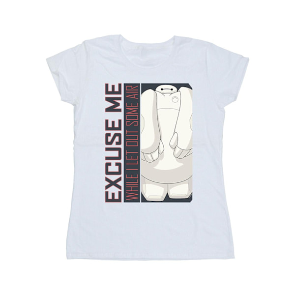 Disney Dam/Kvinnor Big Hero 6 Baymax Excuse Me Some Air Cotto White XL