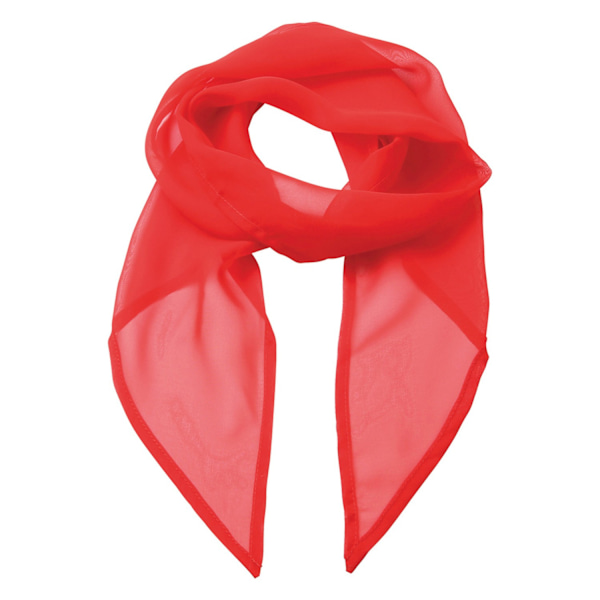 Premier Unisex Vuxen Färger Chiffong Scarf En Storlek Jordgubbe Strawberry Red One Size