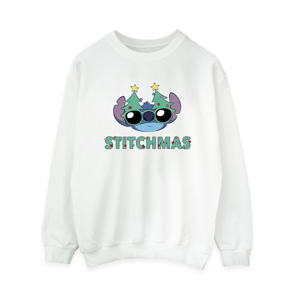 Disney Dam/Kvinnor Lilo & Stitch Stitchmas Glasögon Sweatshirt White 5XL