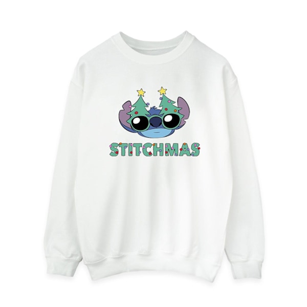 Disney Dam/Kvinnor Lilo & Stitch Stitchmas Glasögon Sweatshirt White XXL