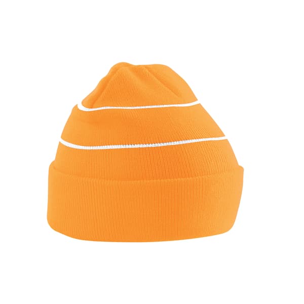 Beechfield Unisex Vuxen Stickad Hög Synlighet Mössa En Storlek Fluore Fluorescent Orange One Size