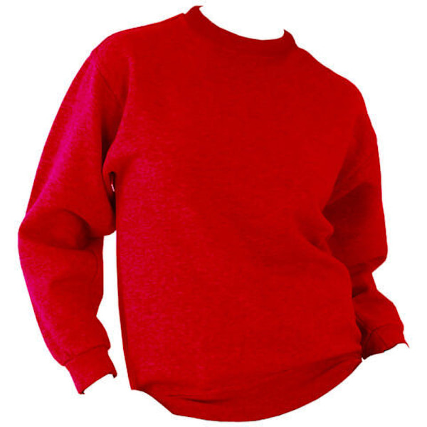 UCC 50/50 Herr tungvikts enfärgad sweatshirt med infälld ärm 5XL Röd Red 5XL