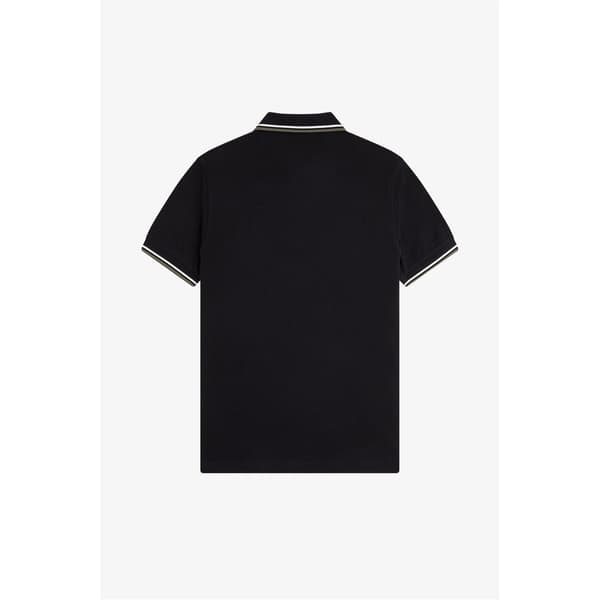 Fred Perry Herr Twin Tip Pikétröja XL Svart/Grå Black/Grey XL