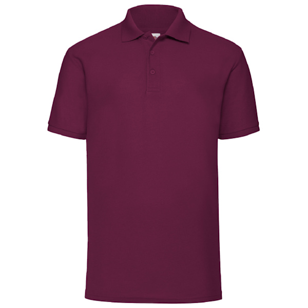 Fruit Of The Loom Herr 65/35 Pique Kortärmad Polotröja S Bu Burgundy S