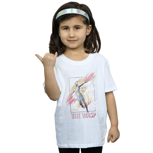 Marvel Girls Ant-Man And The Wasp T-shirt i bomull med inramad geting 7- White 7-8 Years