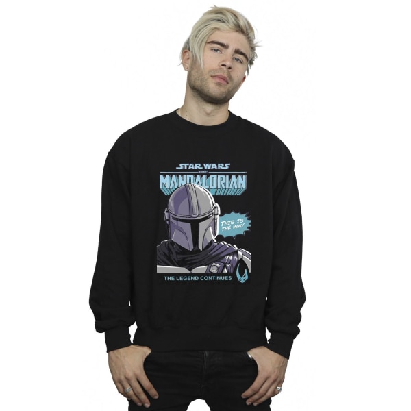 Star Wars The Mandalorian Mens Mando Comic Cover Sweatshirt XXL Black XXL
