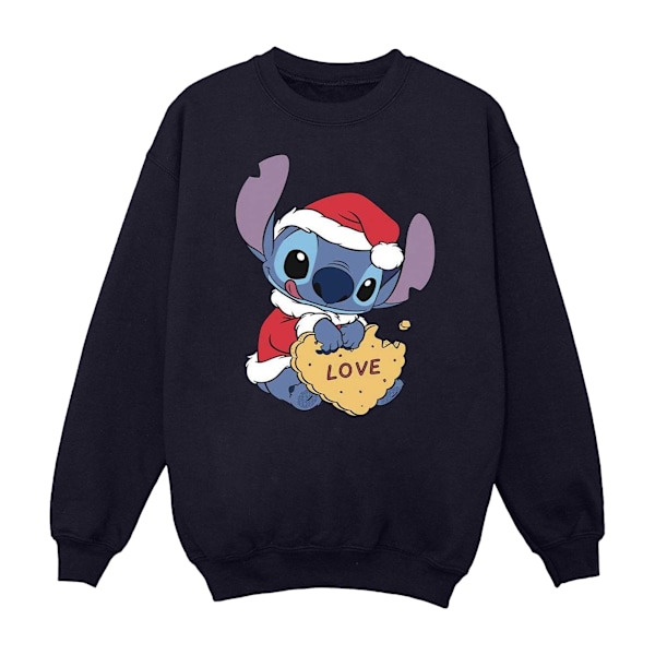 Disney Dam/Kvinnor Lilo Och Stitch Jul Kärlek Biscuit Swe Navy Blue XL