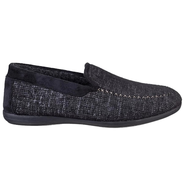 Cotswold Stanley Moc Toe Full Slipper 8 UK Svart Black 8 UK