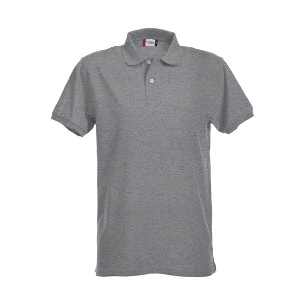 Clique Herr Melange Poloshirt L Grå Grey L