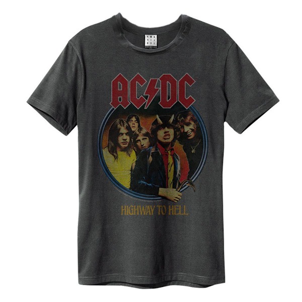 Amplified Unisex Vuxen Highway To Hell AC/DC T-shirt 3XL Charcoal Charcoal 3XL
