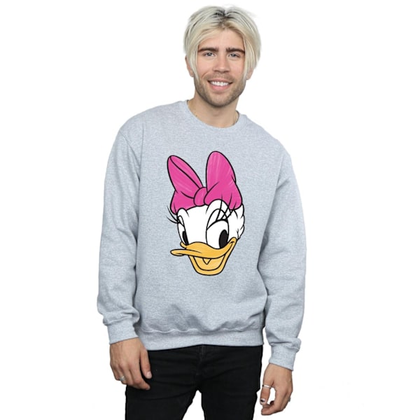 Disney Herr Daisy Duck Huvudmålad Sweatshirt L Sports Grey Sports Grey L